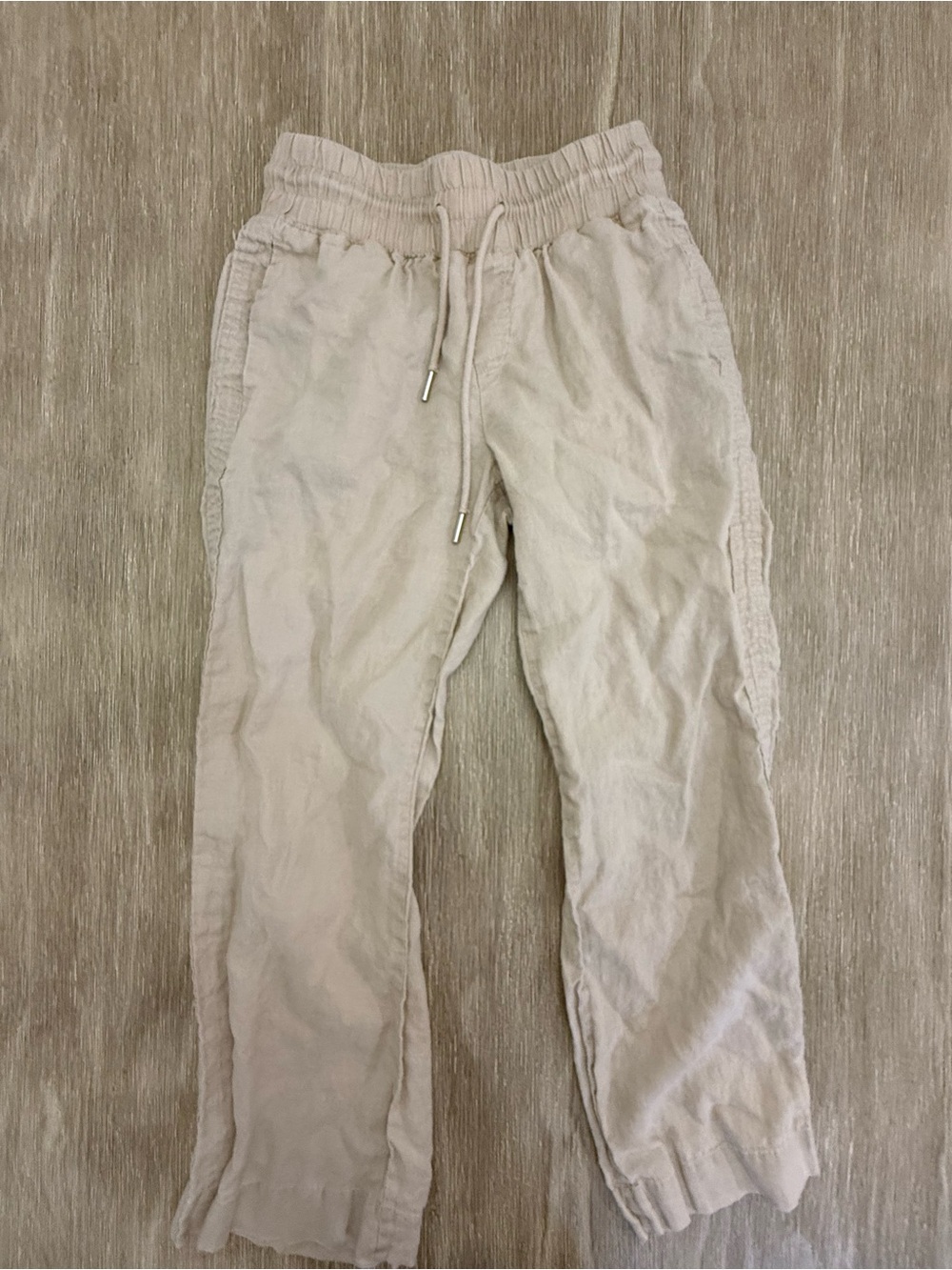 Quince Beige 100% Linen Pull-On Jogger Pants Size XS